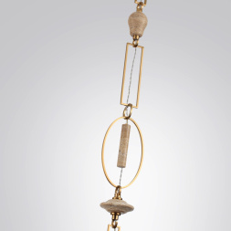 Подвес ODEON LIGHT EXCLUSIVE 5441/1A KREMA сатинированная латунь/прозрачный с белым градиентом/бежевый 6Вт