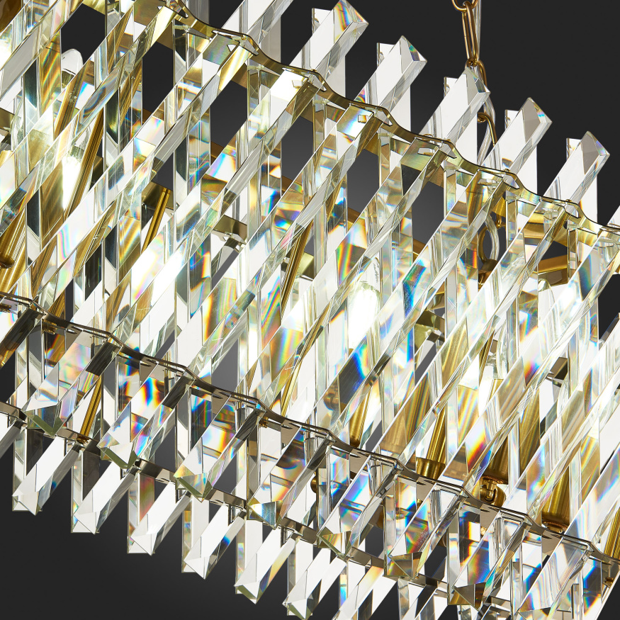 SL1170.303.10 Светильник подвесной ST-Luce Латунь/Прозрачный E14 10*40W FABIO ST LUCE