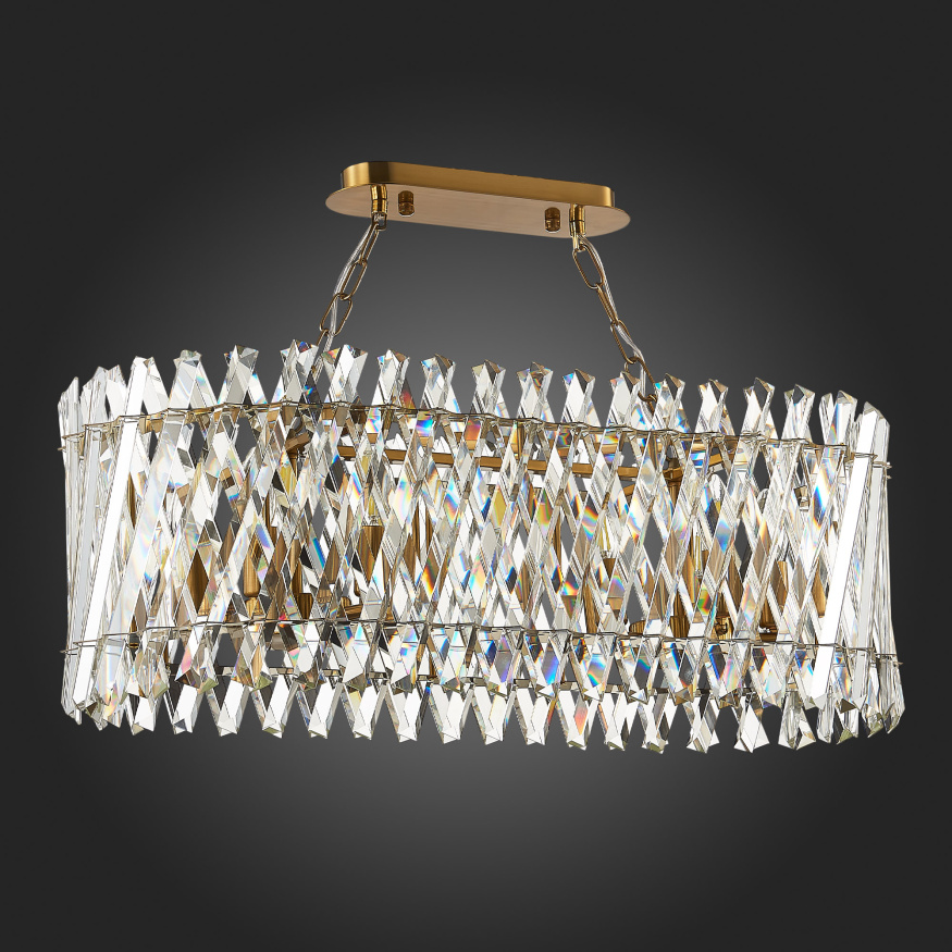 SL1170.303.10 Светильник подвесной ST-Luce Латунь/Прозрачный E14 10*40W FABIO ST LUCE