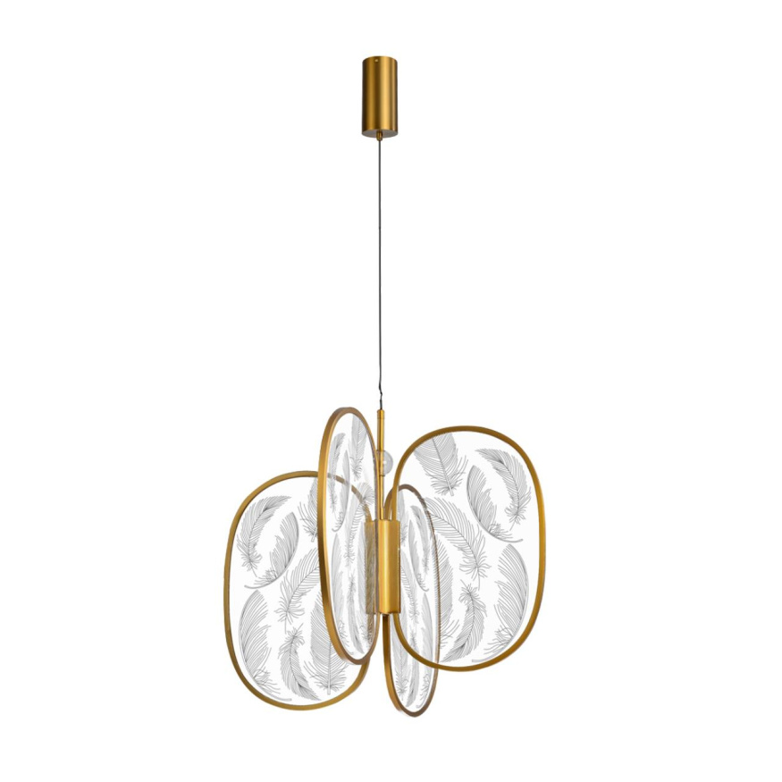 Подвесной светильник ODEON LIGHT EXCLUSIVE 6664/53L PIUMA модерн античная бронза 53W