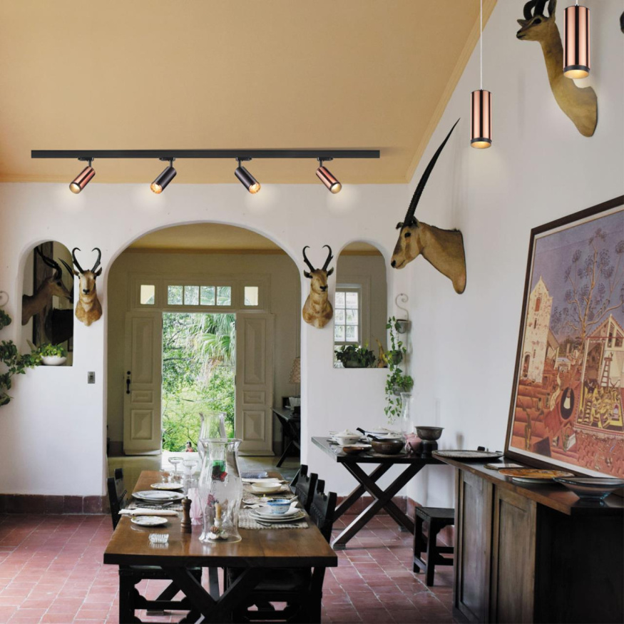 Светильник трековый однофазный без плафона (плафоны арт. 370694-370711) NOVOTECH 370684 UNITE хай-тек черный 50W