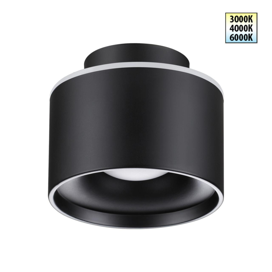 Светильник накладной светодиодный с переключателем цветовой температуры NOVOTECH 358971 GIRO черный 12Вт вниз + 3Вт вверх