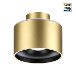 Светильник накладной LED с переключателем цветовой температуры NOVOTECH 358972 GIRO бронза светлая 12Вт вниз + 3Вт вверх