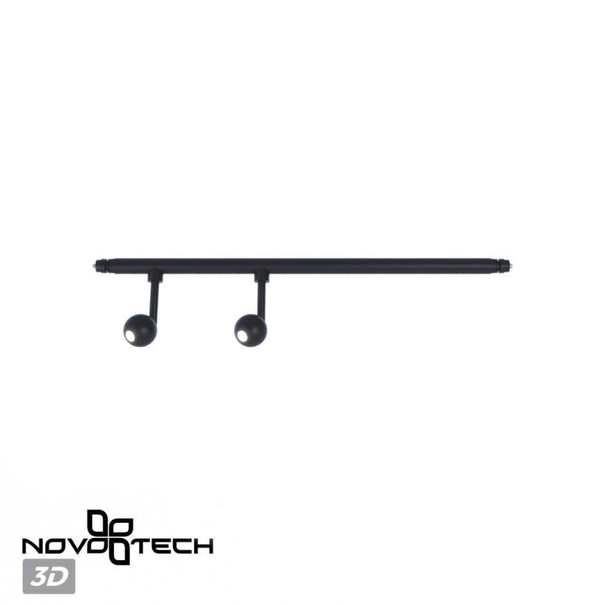 Светильник диммируемый со сменой цветовой температуры (пульт ДУ/ приложение Smart Life) NOVOTECH 359376 GLAT хай-тек черный 14W