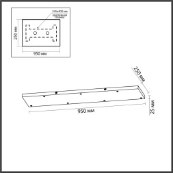 База потолочная ODEON LIGHT 5053/LB BASE черный матовый модерн