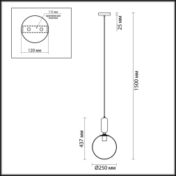 Подвес ODEON LIGHT OKIA 4671/1