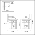 Уличный настенный светильник Odeon light  Virta 4044/1W