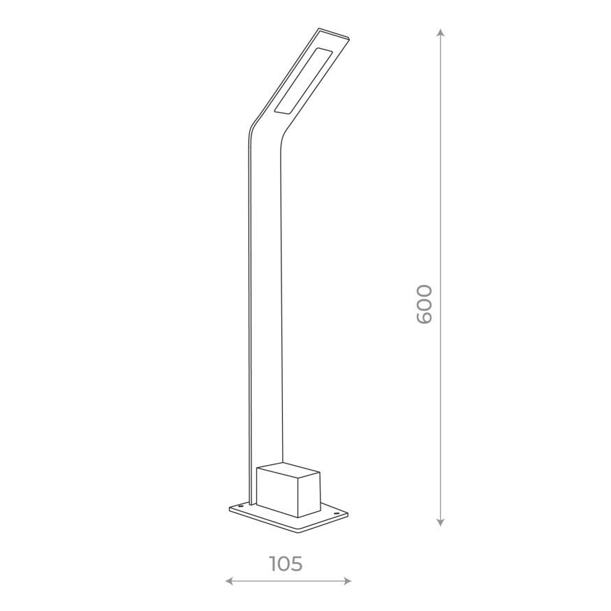 SL094.405.01 Светильник уличный наземный ST-Luce Черный/Черный LED 1*6W 4000K ANSA ST LUCE