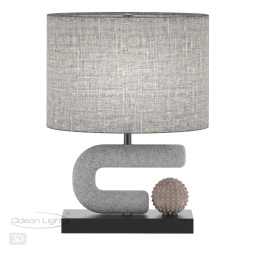 Настольная лампа ODEON LIGHT EXCLUSIVE 5410/1TA Bagel минимализм черный матовый/серый/теплый беж 60W