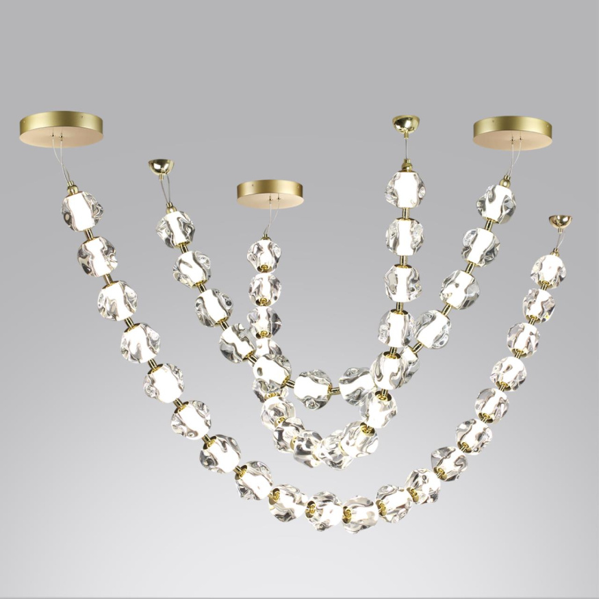 Подвес-бусы ODEON LIGHT 5085/64L JEMSTONE модерн золото/прозрачный 64W