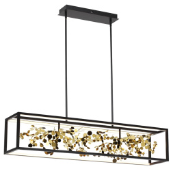 Люстра ODEON LIGHT 5065/65L BILD модерн матовый черный/золотой 65W