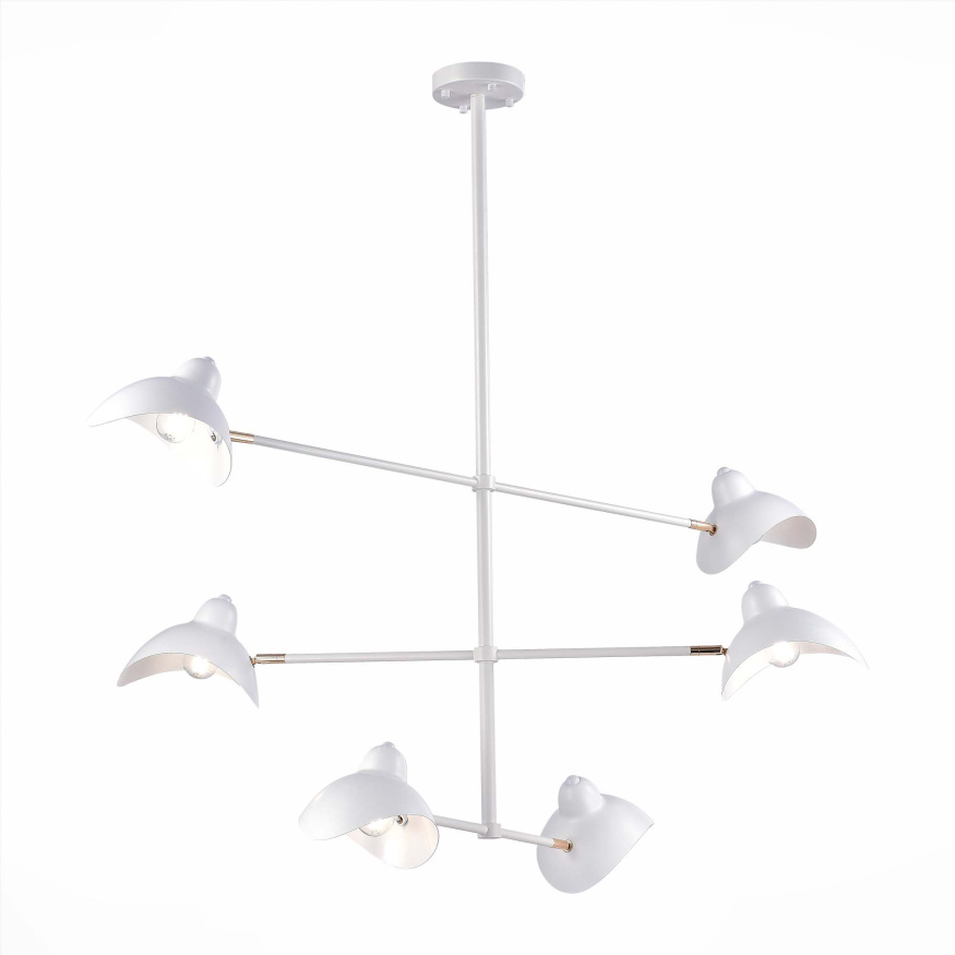 SL1801.503.06 Люстра подвесная ST-Luce Белый/Белый E14 6*60W MINNE ST LUCE