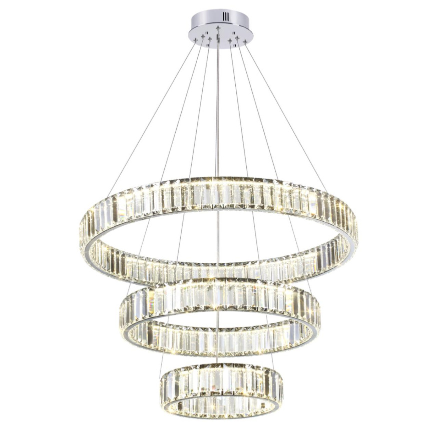 Люстра ODEON LIGHT 4930/88L Vekia модерн хром/прозрачный/металл/хрусталь 88W