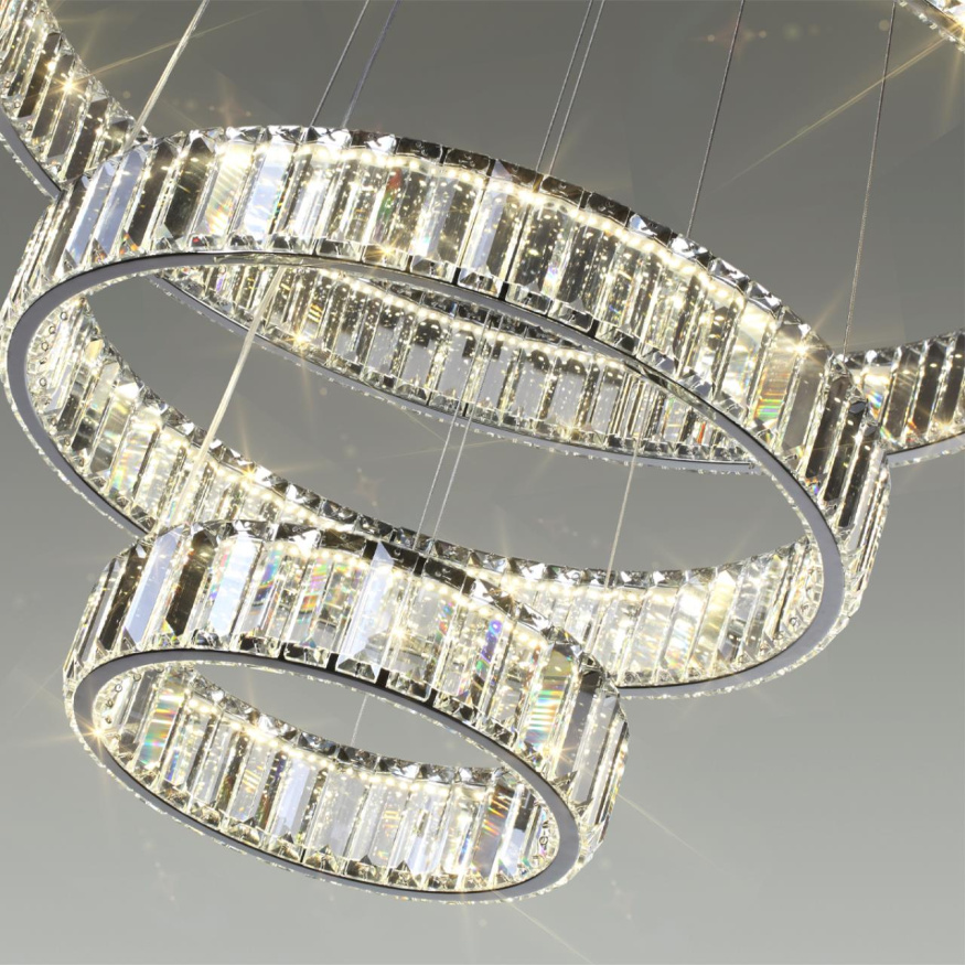 Люстра ODEON LIGHT 4930/88L Vekia модерн хром/прозрачный/металл/хрусталь 88W