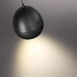 Светильник подвесной светодиодный с механизмом регулировки высоты, провод 2м NOVOTECH 359342 SFERO LED 7W черный техно