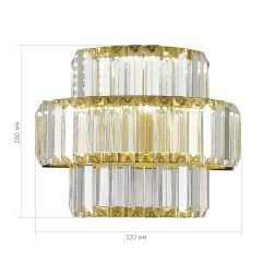 SL1622.311.01 Светильник настенный ST-Luce Латунь/Прозрачный LED 1*21W 4000K TIVOLI ST LUCE