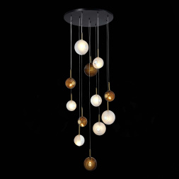 SL1183.543.12 Светильник подвесной ST-Luce Латунь/Черный, Белый G4 12*5W FOLIGNO ST LUCE