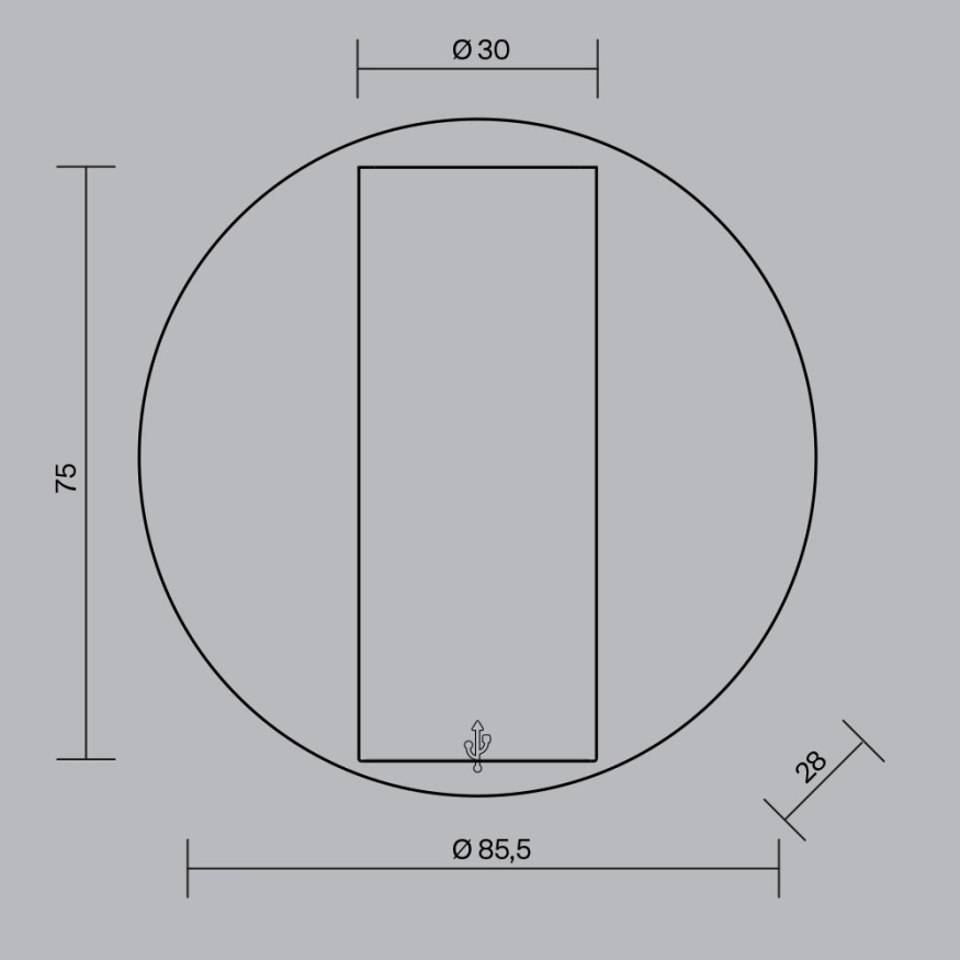 Настенный светильник (бра) Technical C081WL-L3BBS3K