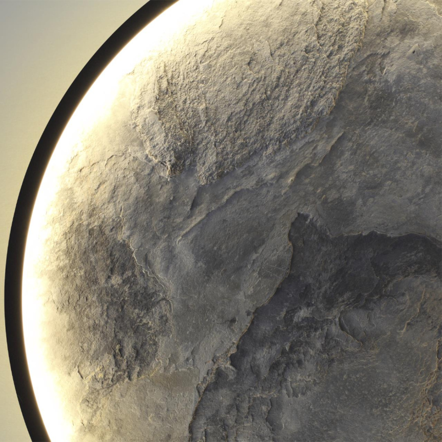 Настенно-потолочные ODEON LIGHT 5078/45L STOFLAKE модерн матовый черный/серо-бежевый 45W