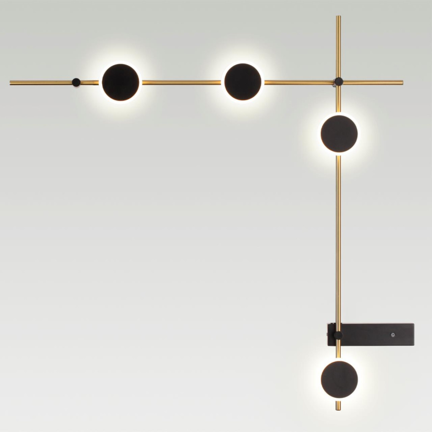 Настенный светильник ODEON LIGHT 6632/15WL FLAVIO хай-тек металл/черный/античная бронза 15W