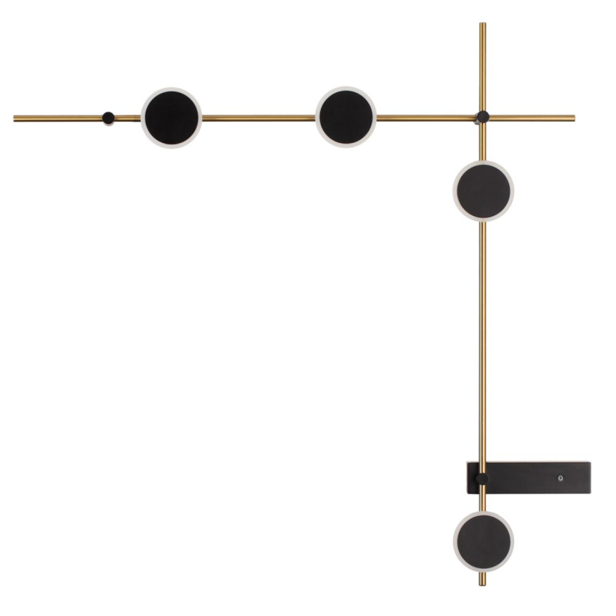 Настенный светильник ODEON LIGHT 6632/15WL FLAVIO хай-тек металл/черный/античная бронза 15W