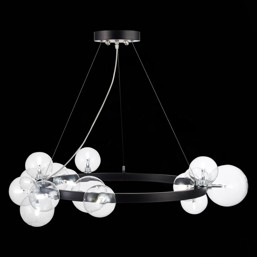 SL1165.403.15 Светильник подвесной ST-Luce Черный/Прозрачный G4 15*5W NECTON ST LUCE