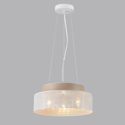 Светильник подвесной LUMION 6599/3CY BASALTO модерн белый, бежевый 3x60W