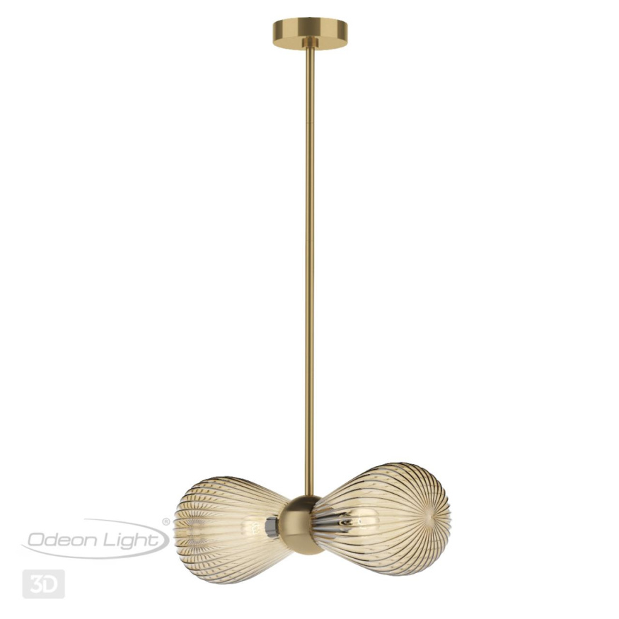 Подвес ODEON LIGHT EXCLUSIVE 5402/2 Elica модерн золотой/янтарный 40W