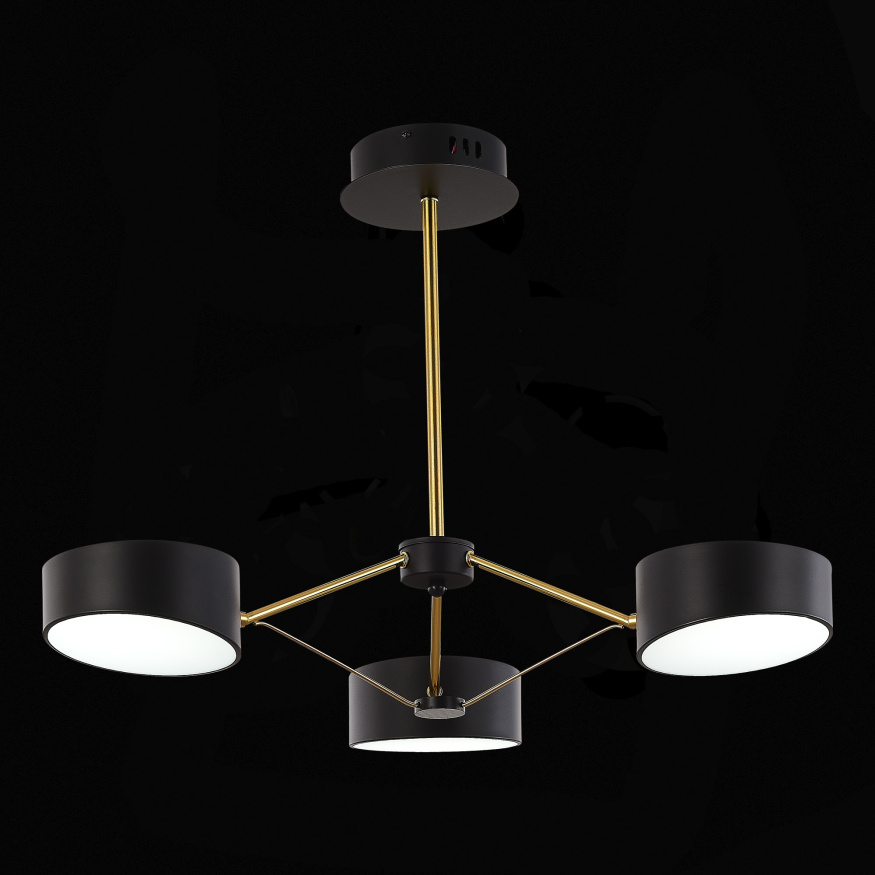 SLE6005-402-03 Светильник потолочный Черный, Золотистый/Черный LED 3*10W VALLE EVOLUCE