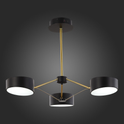 SLE6005-402-03 Светильник потолочный Черный, Золотистый/Черный LED 3*10W VALLE EVOLUCE