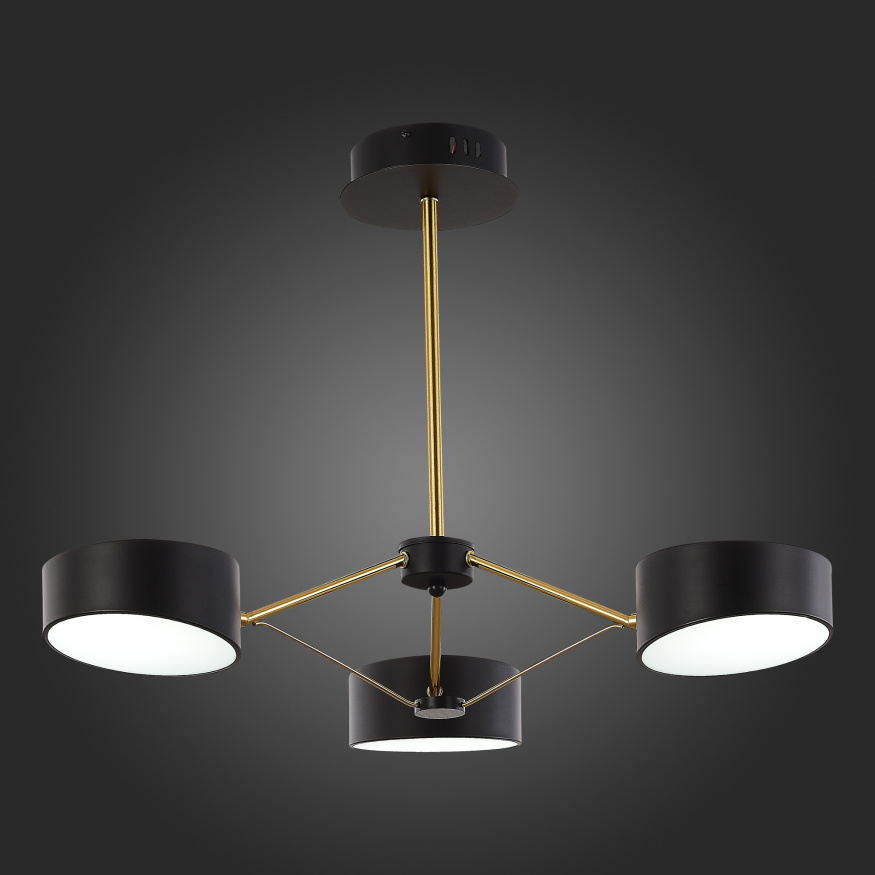 SLE6005-402-03 Светильник потолочный Черный, Золотистый/Черный LED 3*10W VALLE EVOLUCE