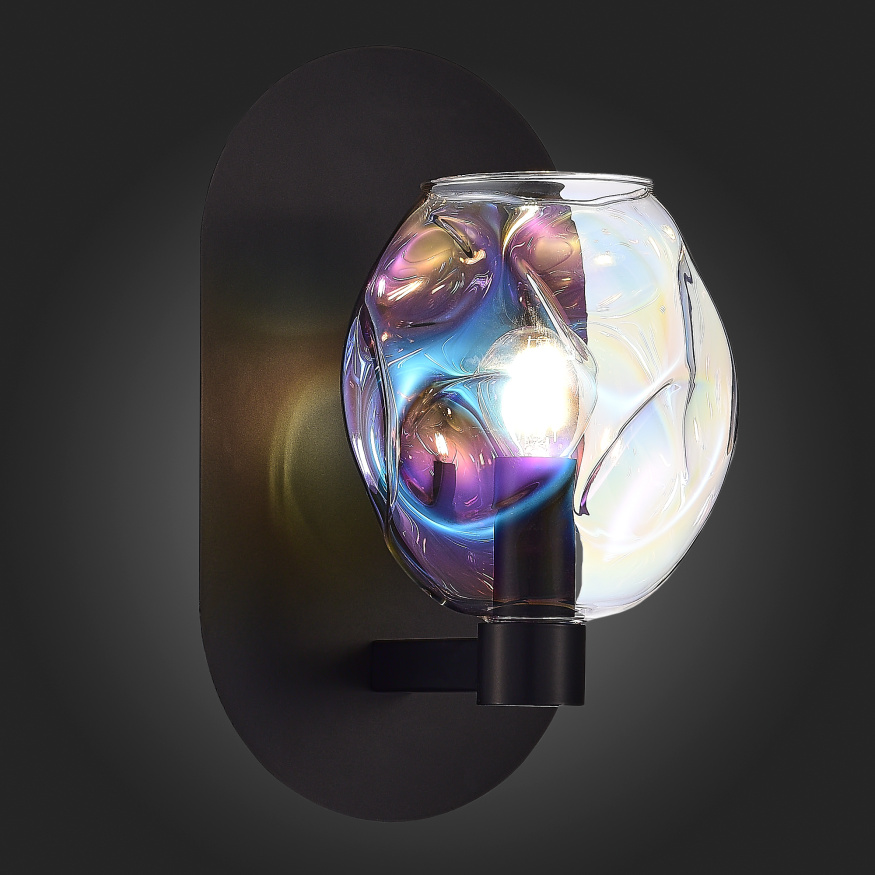 SL1188.401.01 Бра ST-Luce Черный/Радужный E14 1*40W IDESIA ST LUCE