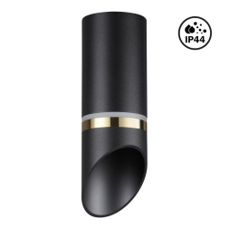 Светильник накладной влагозащищенный NOVOTECH 370905 DELTA модерн черный/золото 9Вт