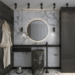 Светильник накладной влагозащищенный NOVOTECH 370905 DELTA модерн черный/золото 9Вт