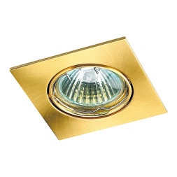 Встраиваемый поворотный светильник NOVOTECH 369107 QUADRO GX5.3 50W матовое золото техно