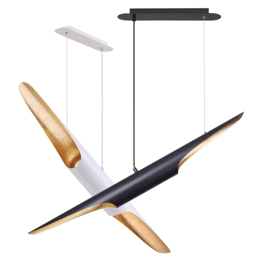 Подвесной светильник ODEON LIGHT 3816/50WG WHITNEY ар деко белый/золотистый 24W