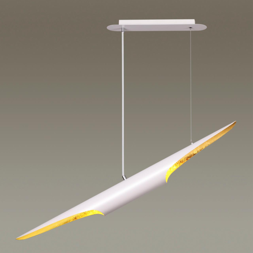 Подвесной светильник ODEON LIGHT 3816/50WG WHITNEY ар деко белый/золотистый 24W