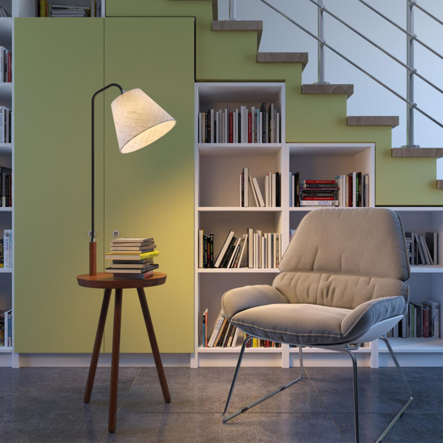 Торшер со столиком Odeon light  Kalda 4666/1F