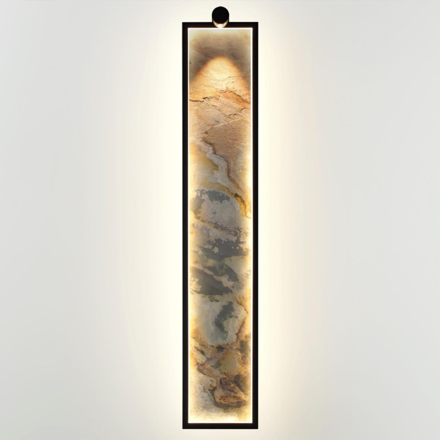 Настенные ODEON LIGHT 5078/35WL STOFLAKE модерн матовый черный/серо-бежевый 35W