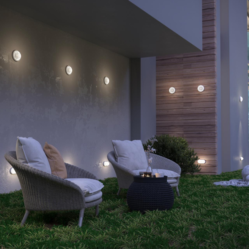 Светильник ландшафтный светодиодный настенно-потолочный NOVOTECH 358918 OPAL лофт, минимализм, в морском стиле белый 12Вт