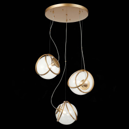 SL1181.313.03 Светильник подвесной ST-Luce Латунь/Латунь, Прозрачный E27 3*40W ACERRA ST LUCE