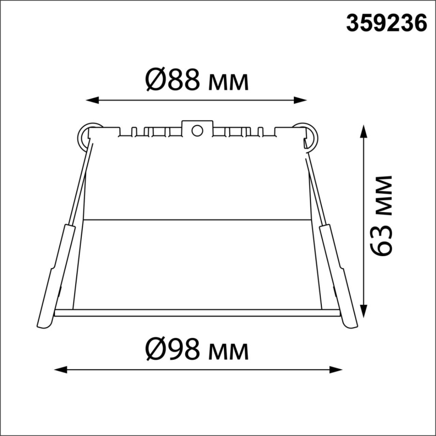 Светильник встраиваемый светодиодный NOVOTECH 359236 TRAN в скандинавском стиле белый 12Вт