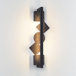 Настенный светильник ODEON LIGHT EXCLUSIVE 6692/7WL GEOS модерн черный/состаренный crack ice "треснутый лед" 8Вт