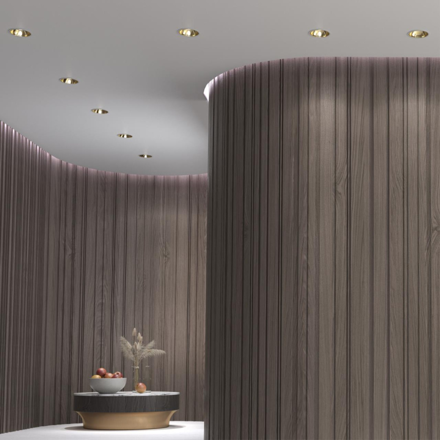 Светильник встраиваемый светодиодный NOVOTECH 358696 KNOF в скандинавском стиле, модерн корпус белый/рефлектор золото 20W