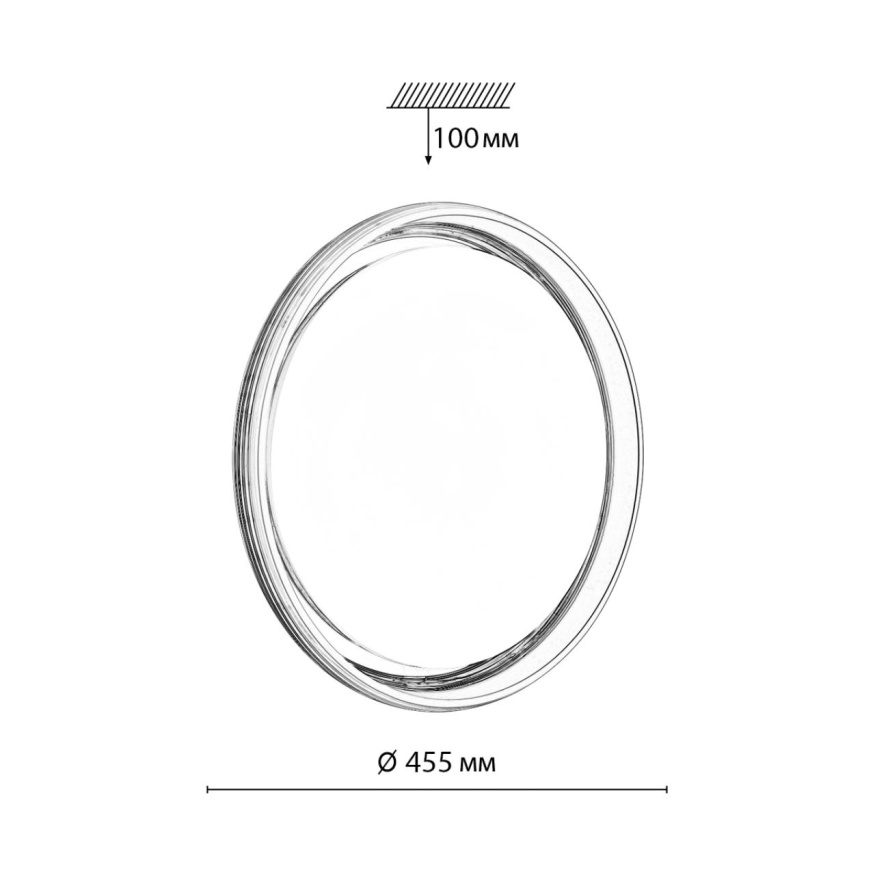 Настенно-потолочный светильник SONEX 7697/DL HANI модерн белый/прозрачный 48W