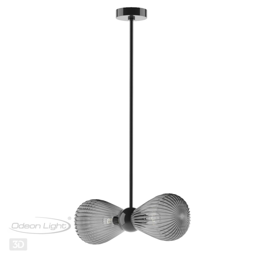 Подвес ODEON LIGHT EXCLUSIVE 5417/2 Elica модерн черный хром/дымчатый 40W