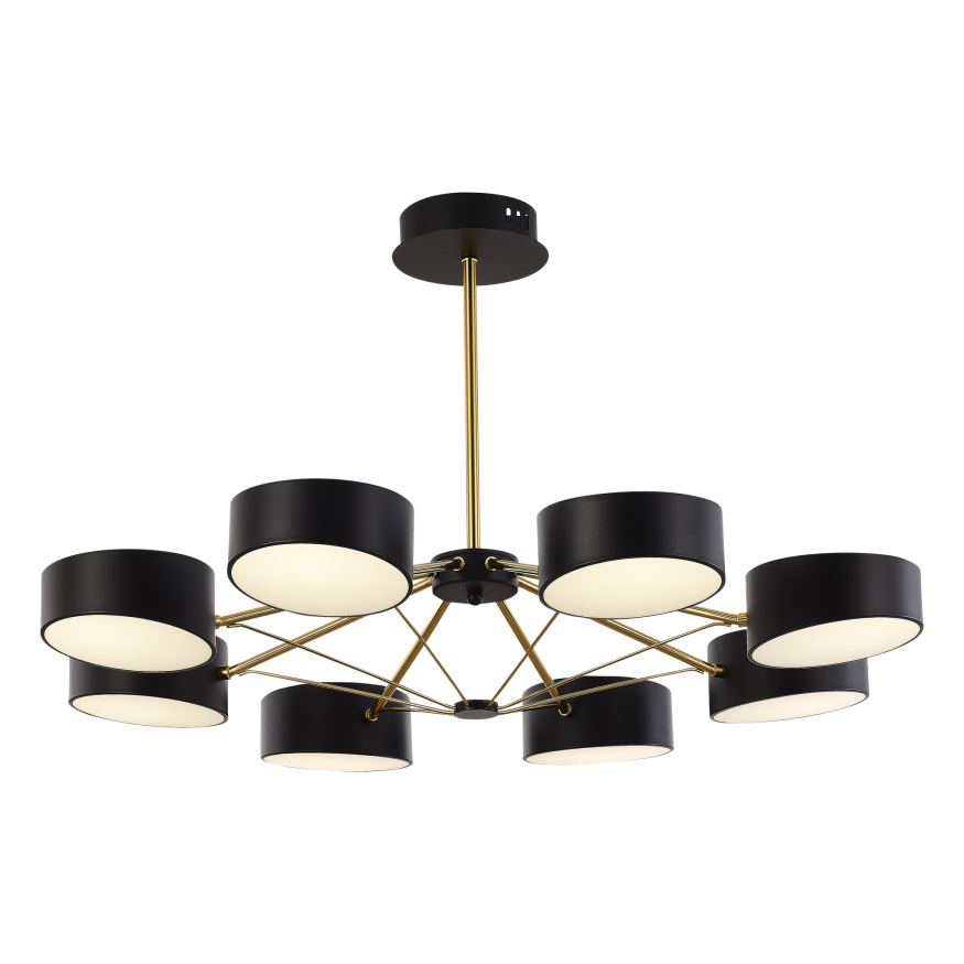 SLE6005-402-08 Светильник потолочный Черный, Золотистый/Черный LED 8*10W VALLE EVOLUCE