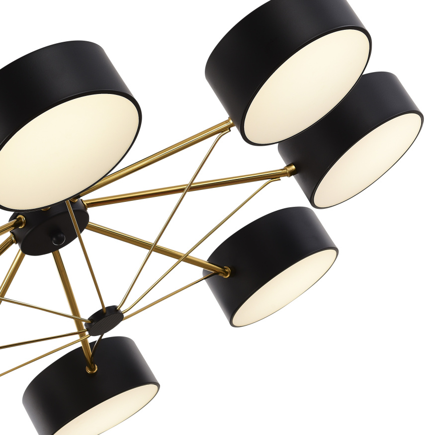 SLE6005-402-08 Светильник потолочный Черный, Золотистый/Черный LED 8*10W VALLE EVOLUCE
