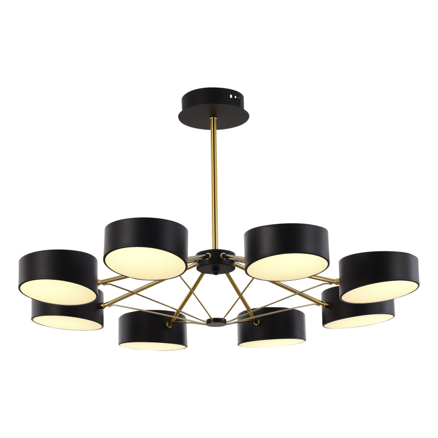 SLE6005-402-08 Светильник потолочный Черный, Золотистый/Черный LED 8*10W VALLE EVOLUCE