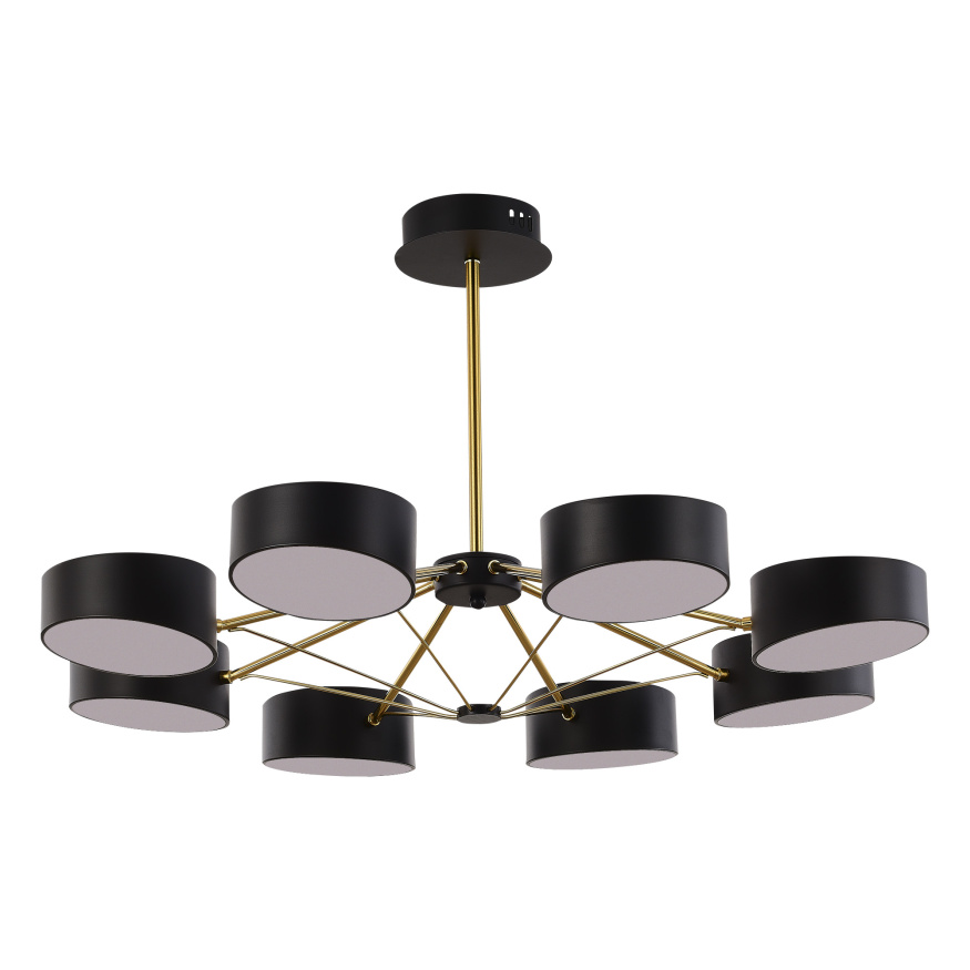 SLE6005-402-08 Светильник потолочный Черный, Золотистый/Черный LED 8*10W VALLE EVOLUCE